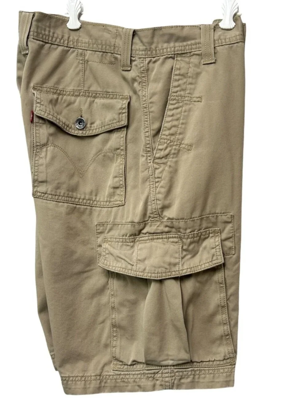 Levi's Mens Cargo Shorts Sz 34 Khaki Tan Utility Pockets Hiking Workwear Casual